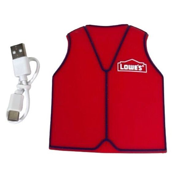 Lowe’s Power Bank 2000mAh Employee Gift Red Vest Novelty Advertising Item New - Picture 1 of 10